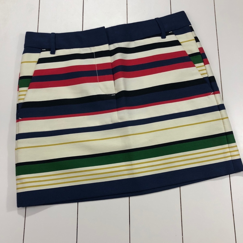 J.crew striped mini skirt. Fun colors!